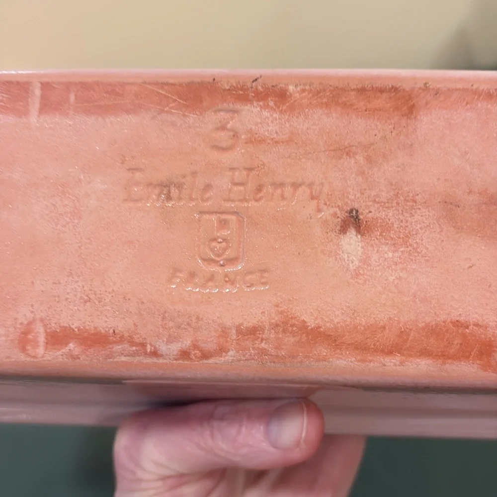 Emile Henry Pink Loaf Ceramic Baking Dish.